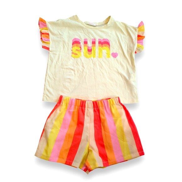 Billieblush Other - New Billieblush Sun Shorts T Shirt Set Athletic Outfit Girls Size 8